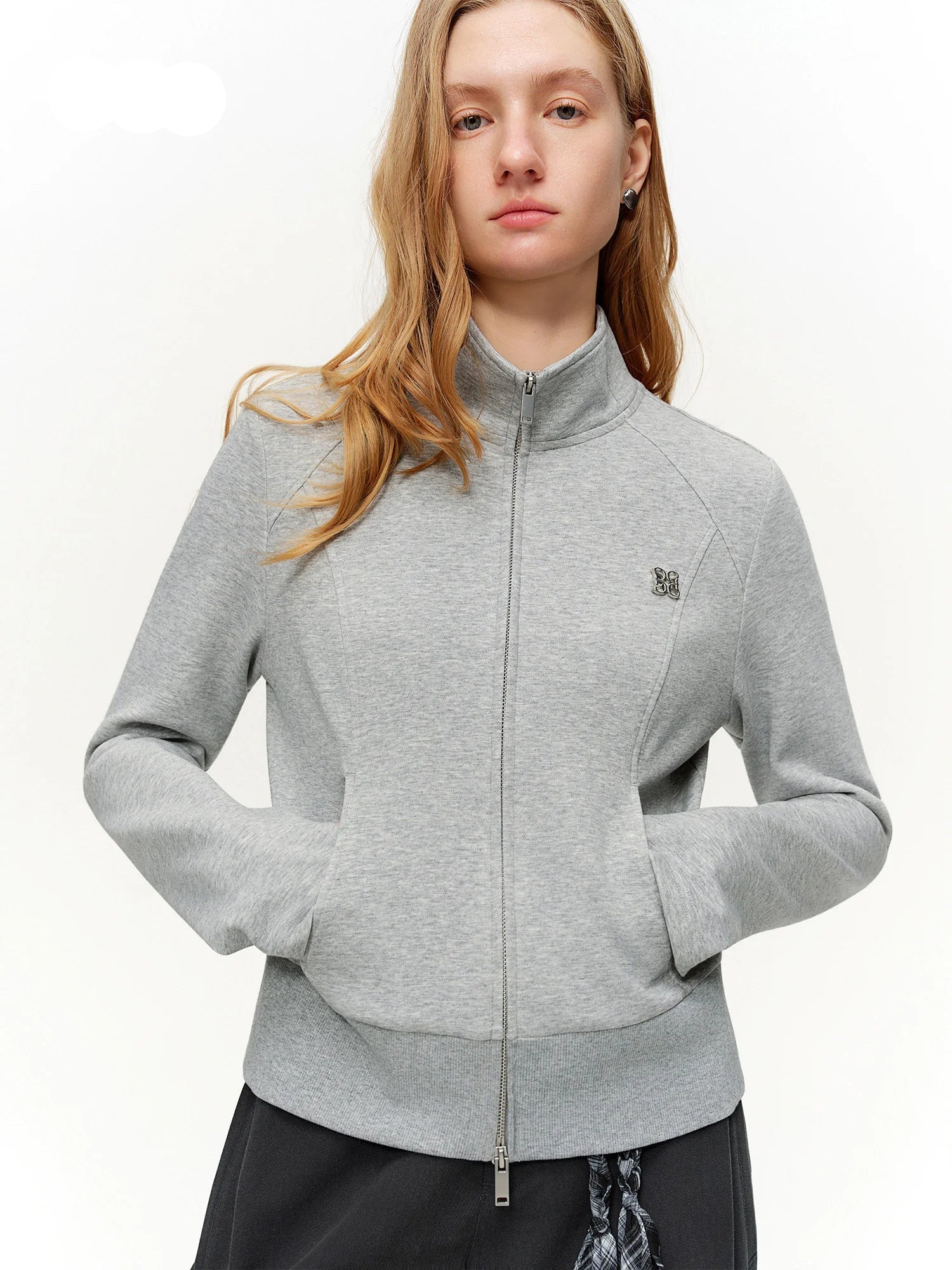DUSHU 【Relaxed Code】Women Notched Collar Casual Hooded Sweater New Arrival Spring 2026 Collection Chic Short Jacket Spring Coat Loran