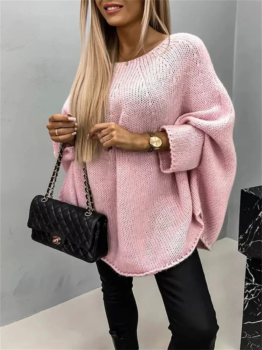 Loose Knit Batwing Sweater - Loran