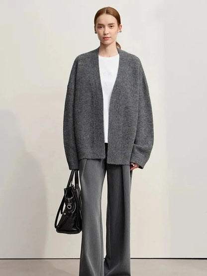Cozy V-Neck Knit Cardigan for Women - Loran