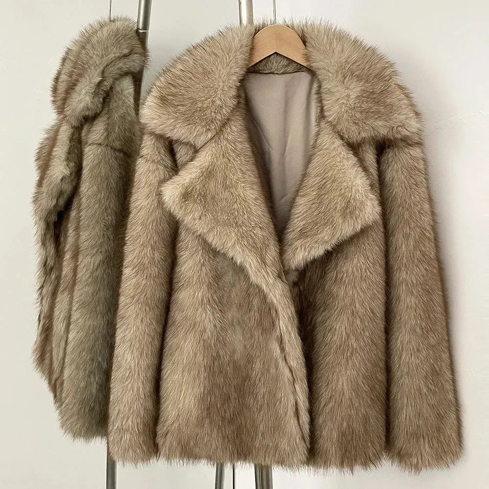 Fluffy Faux Fur Winter Coat - Loran
