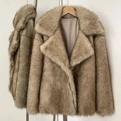 Fluffy Faux Fur Winter Coat - Loran