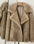 Fluffy Faux Fur Winter Coat