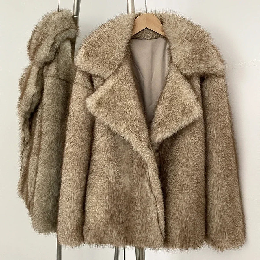 Fluffy Faux Fur Winter Coat