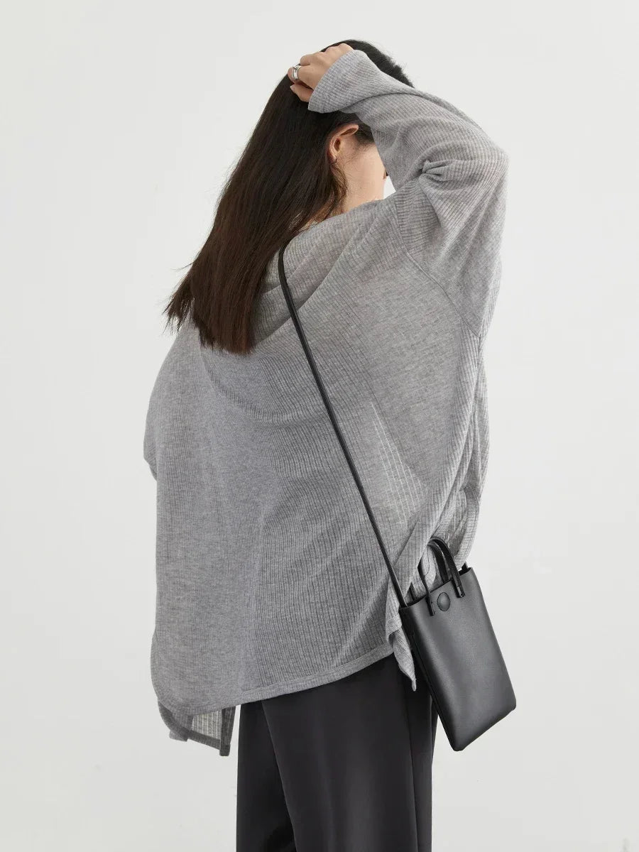 Women's V-Neck Cardigan Sweater for Spring/Summer