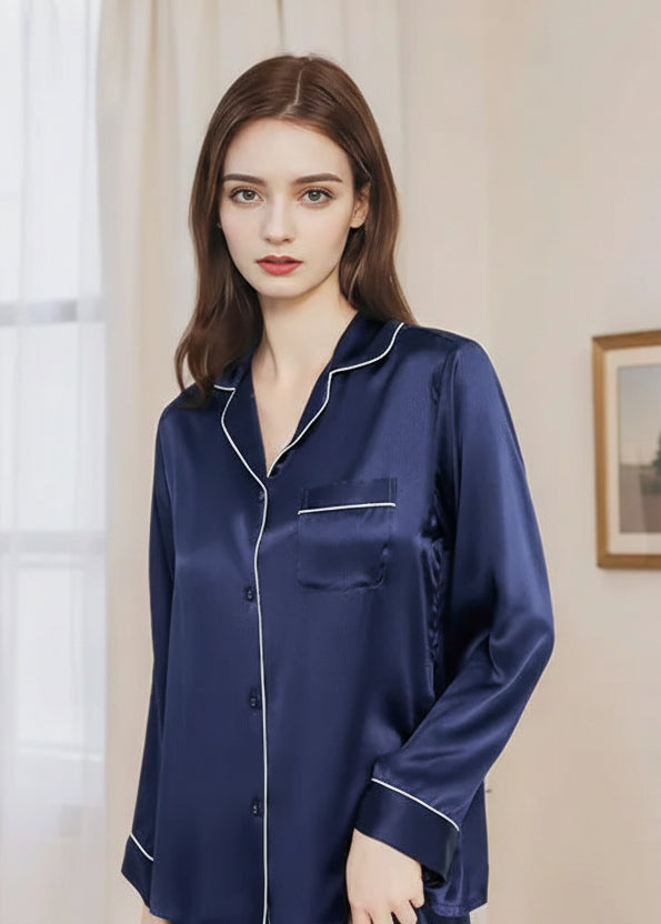 Women’s Mulberry Silk Pajama Set Long Sleeve Summer Loran