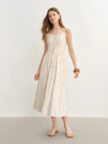 Boho Lace-Up Strappy Maxi Dress Summer Fashion Loran