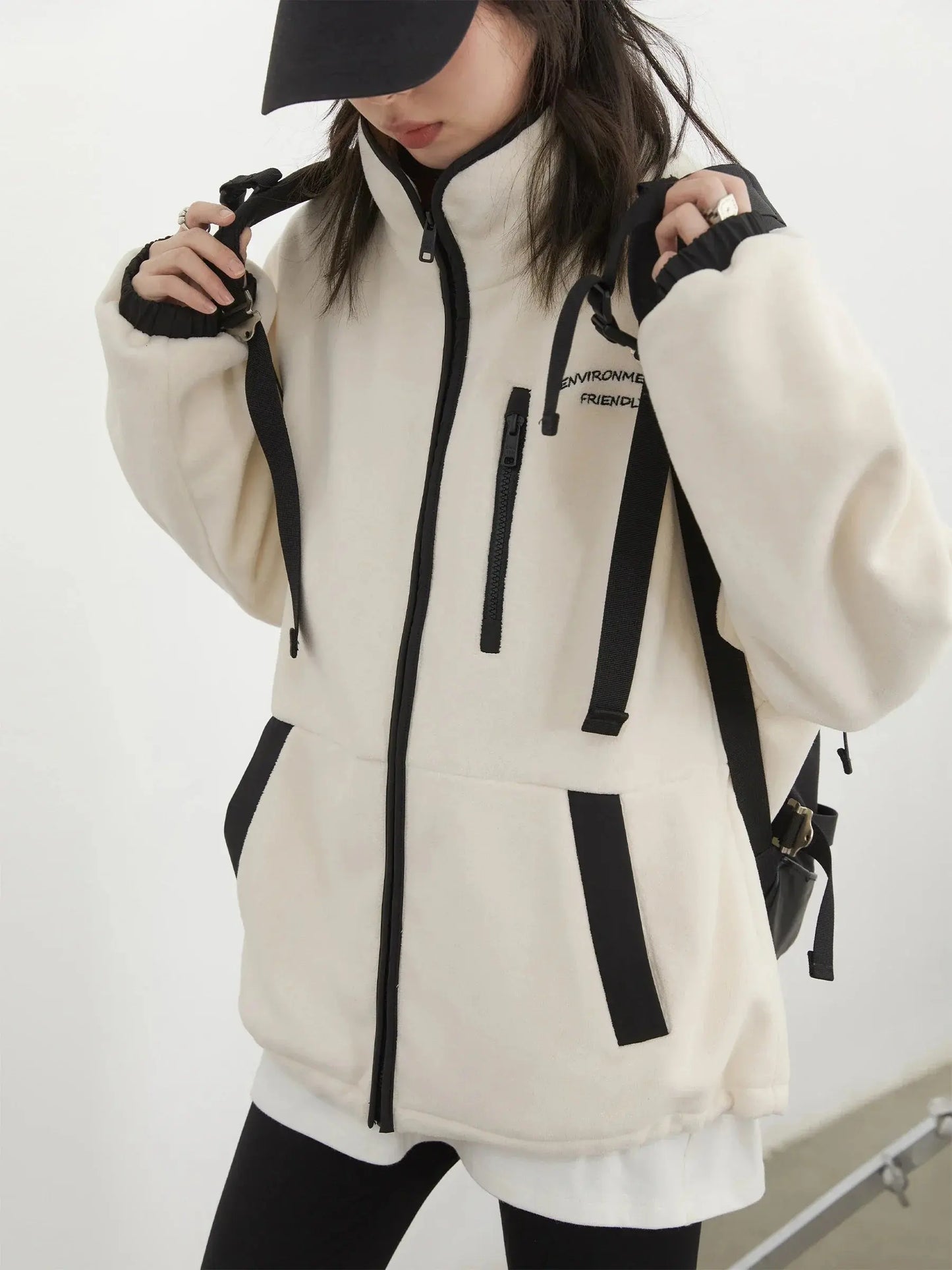 Women's Fleece Jacket with Stand-Up Collar - Loran