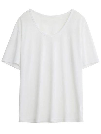 CHIC VEN Women T-Shirts Loose Casual Solid New Basic Cool Tees for Girl Short Sleeved Female Top Spring Summer 2025 Clothing Loran