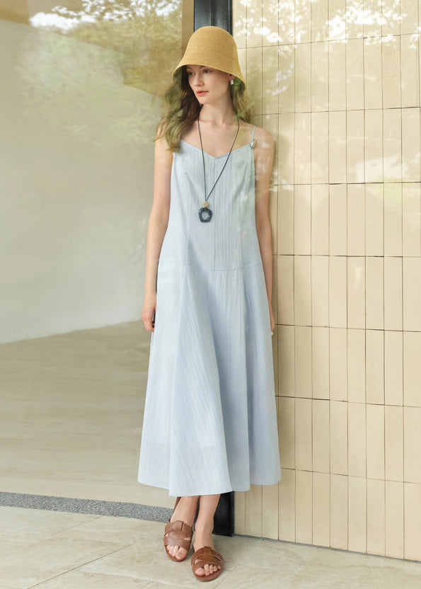 Plus Size V-Neck Water Drop Buckle Dress Summer Temperament Loran