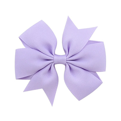 Solid Color Grosgrain Ribbon Hair Bow Clips for Girls