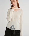 Plus-Size Wool Blend V-Neck Sweater