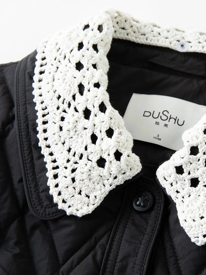 Chic & Cozy Plus Size Cream Quilted Puffer - Loran
