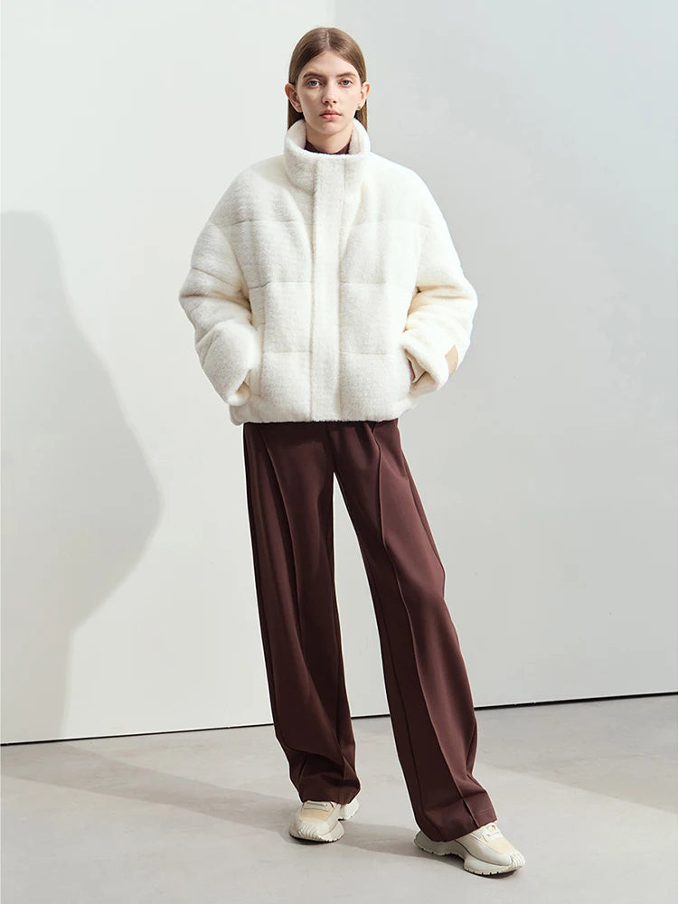 Women's Warm Minimalist Down Jacket - Thick, Loose Fit