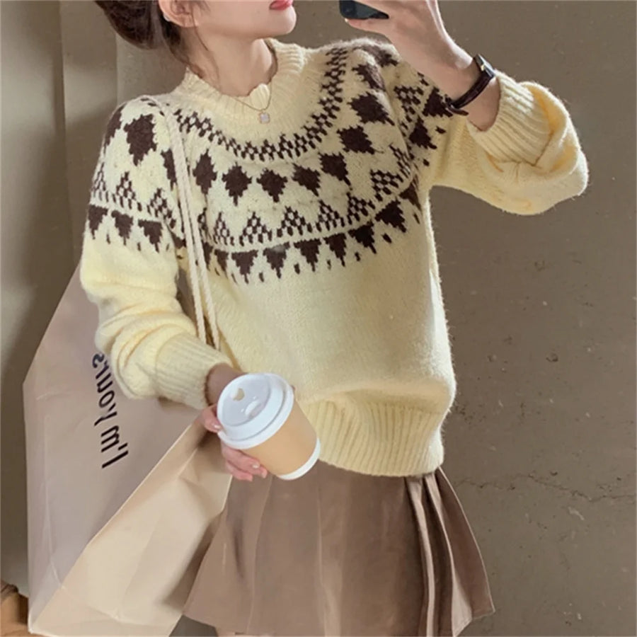 Sweaters Vintage Winter Knitted Thicken Pullovers - 3IN SMART Shop  #