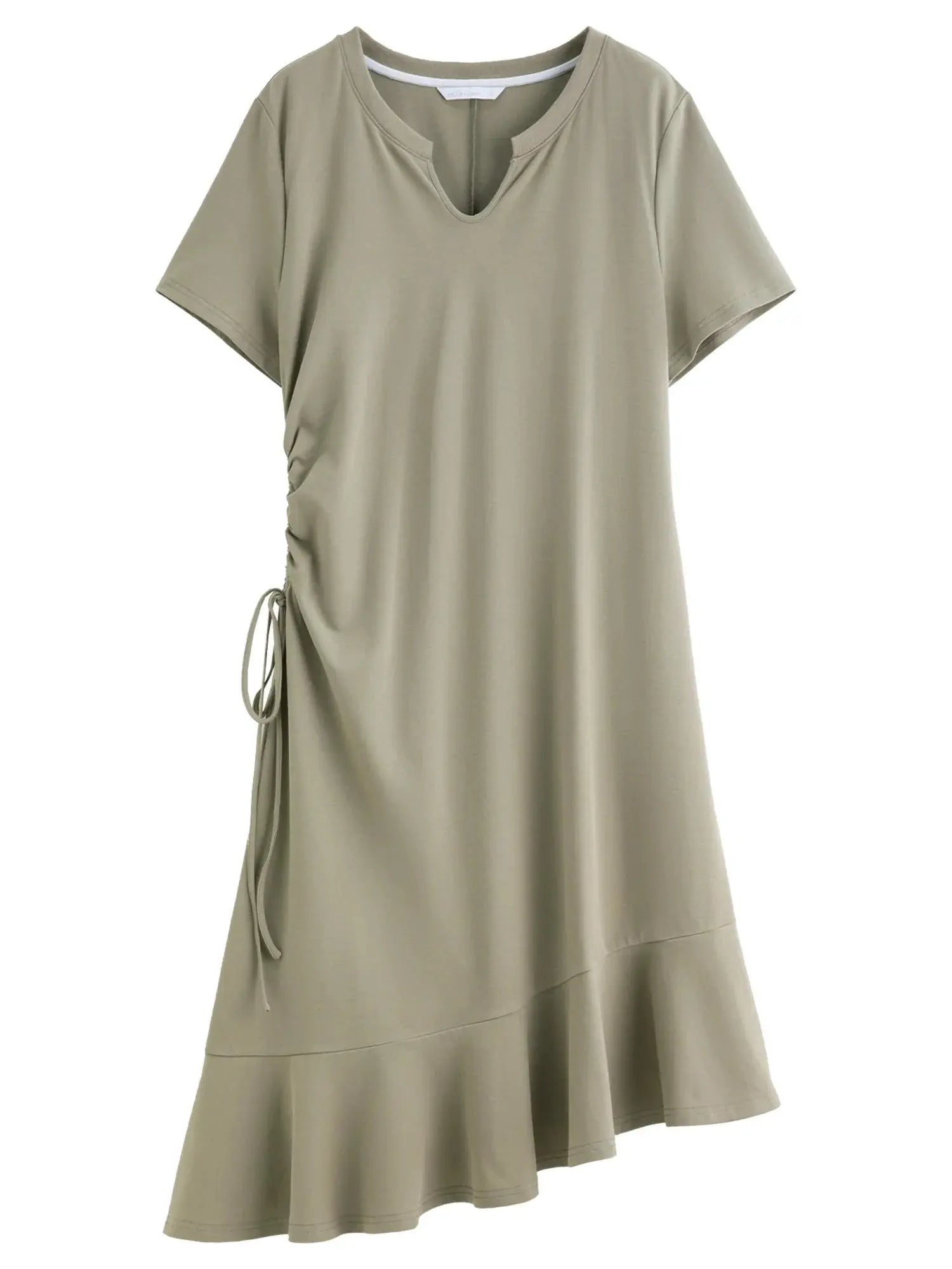 Casual Summer Flowy V-Neck Midi Dress - Loran
