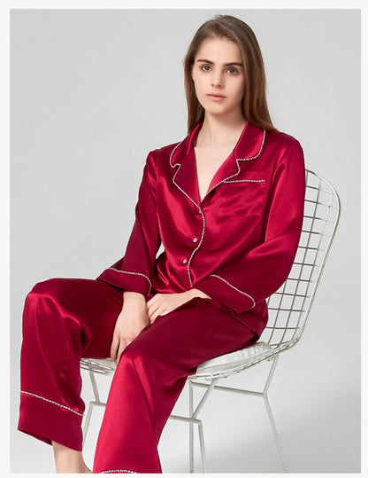 Women's Mulberry Silk Long Sleeve Pajama Set Loran
