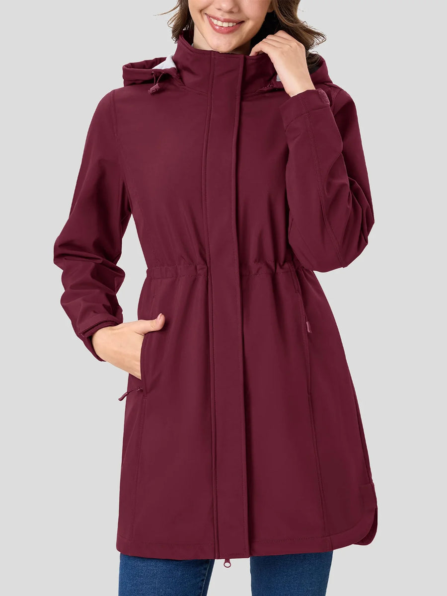 Women's Waterproof Fleece-Lined Hooded Parka