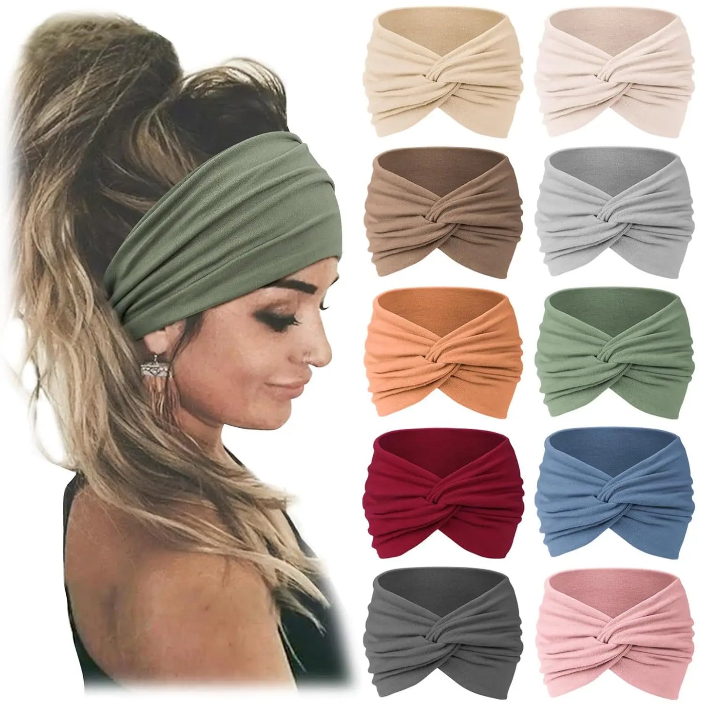 Women's Non-Slip Sports Headbands Soft & Elastic