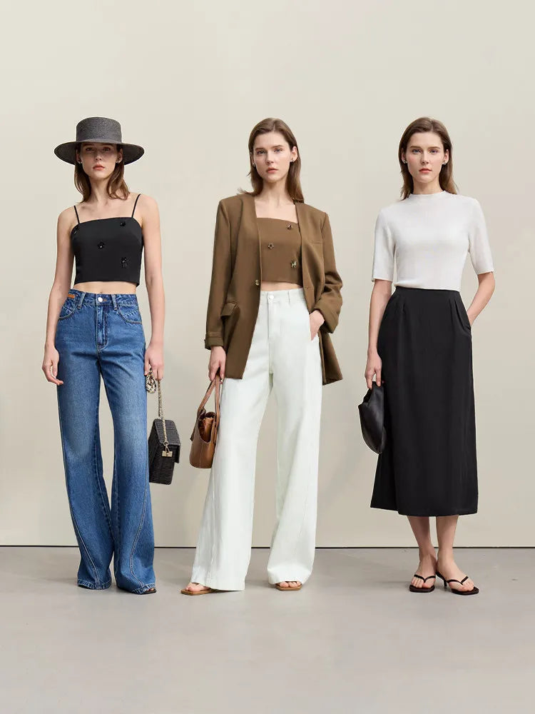 Amii V-Neck Women's Jacket 2026 Spring New Slim Sleeveless Vest Skirt Women's Separate Casual Elegant Women's Skirt 1262102 4 Loran