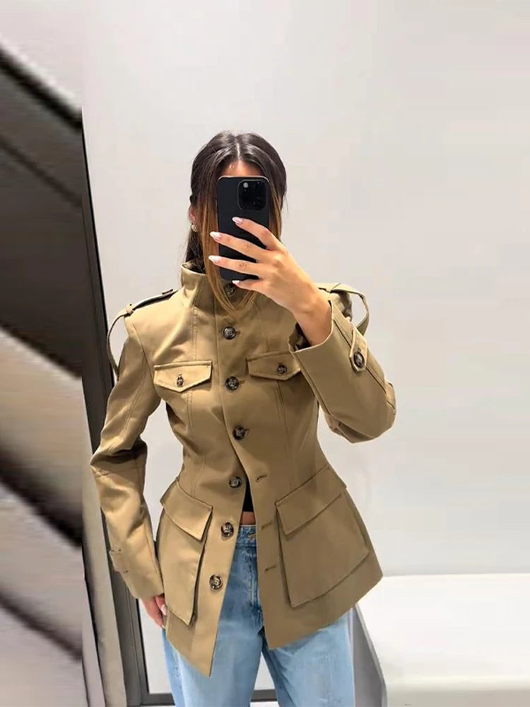 Women's Autumn Stand-Collar Jacket