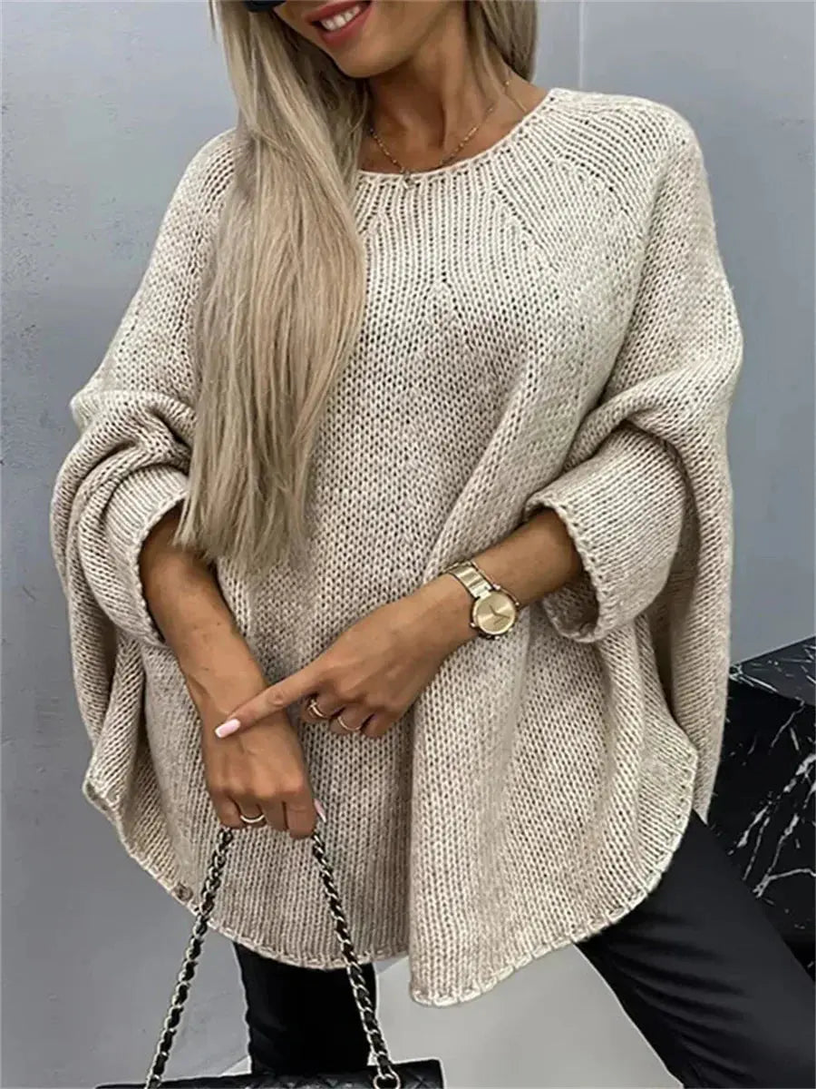 Loose Knit Batwing Sweater - Loran