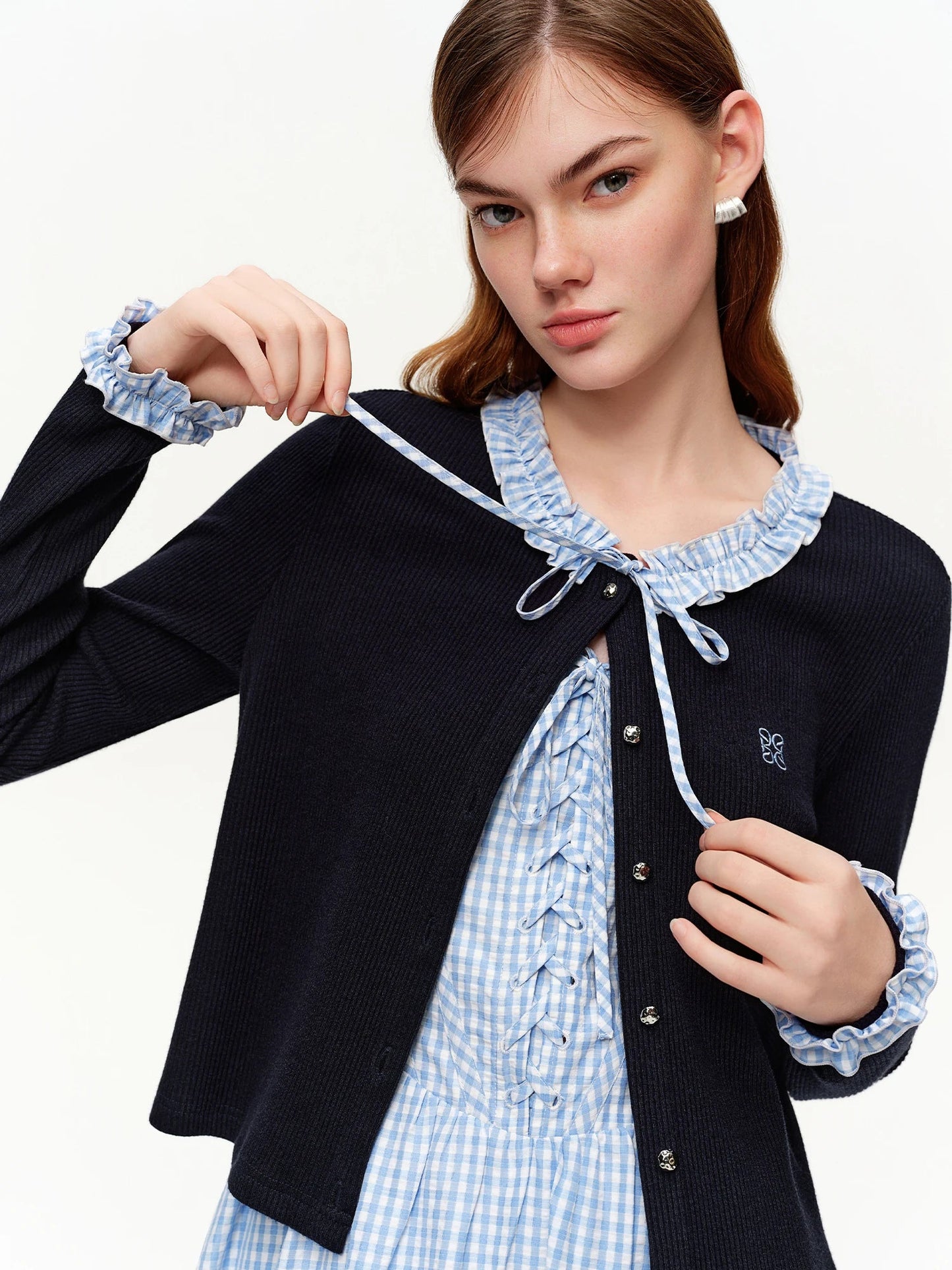 2-Piece Knit Cardigan & Strap Dress Set Spring Slim-Fit Loran
