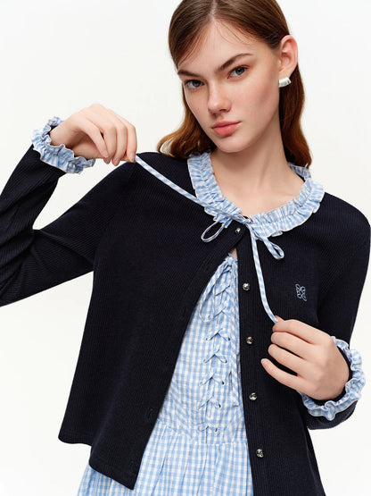 2-Piece Knit Cardigan & Strap Dress Set Spring Slim-Fit Loran