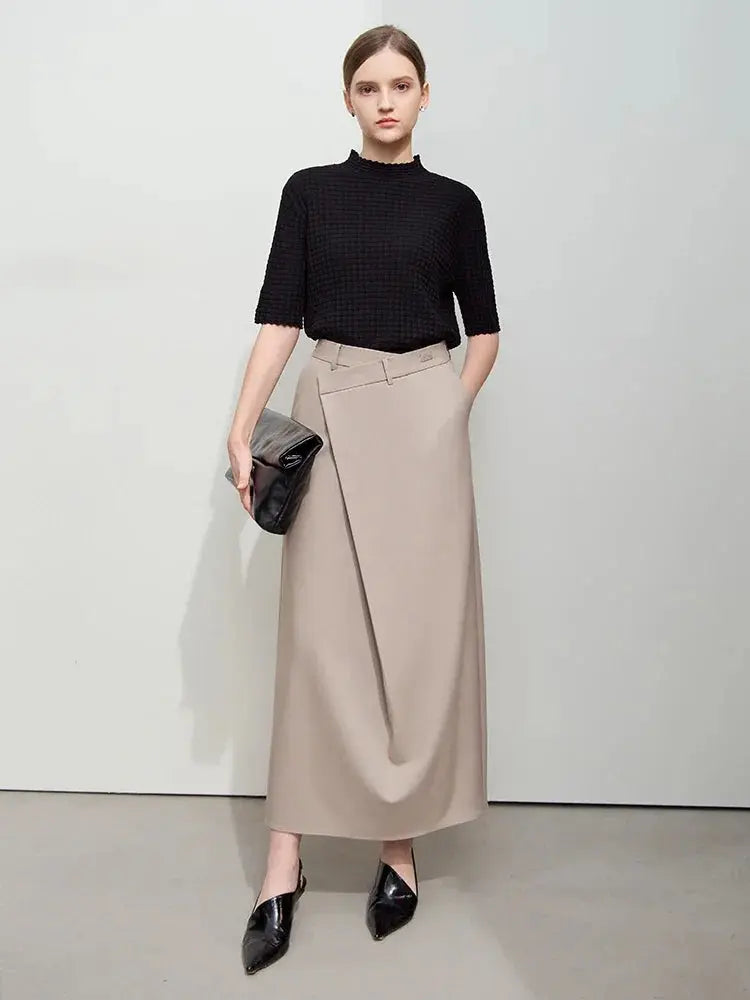 Elegant Mock Neck Slim Knit Sweater - Loran
