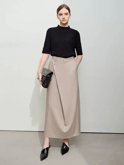 Elegant Mock Neck Slim Knit Sweater - Loran