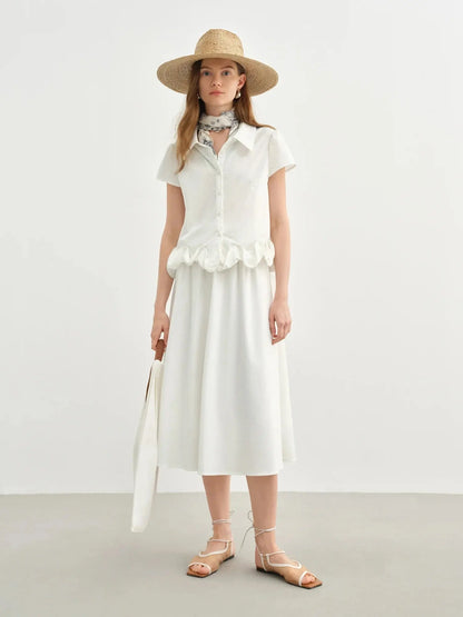 Sophisticated Ruffled Summer Two-Piece Set LORAN STORE