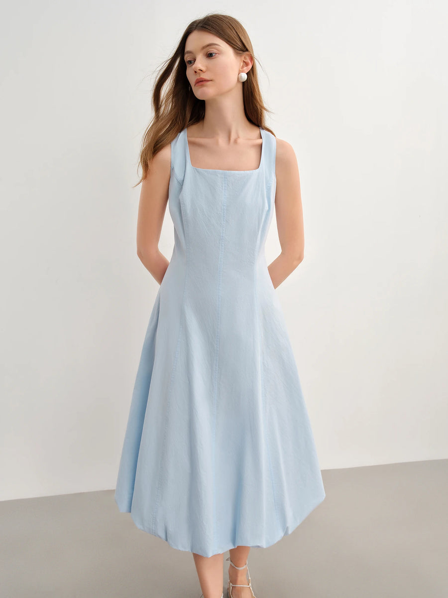 New French Style Plus Size Strappy Dress