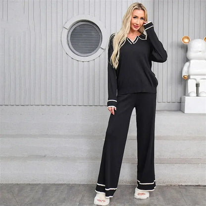 Women's Fine Knit Two-Piece Suit | High-Waist & Slim Fit - Loran