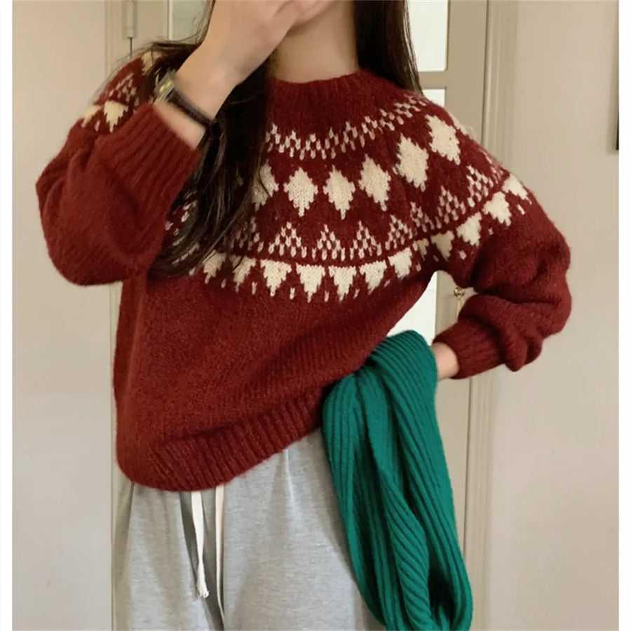 Sweaters Vintage Winter Knitted Thicken Pullovers - 3IN SMART Shop  #