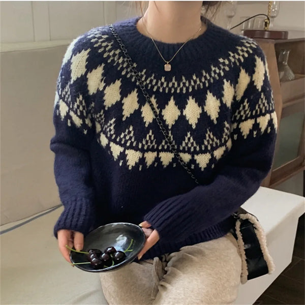 Sweaters Vintage Winter Knitted Thicken Pullovers - 3IN SMART Shop  #
