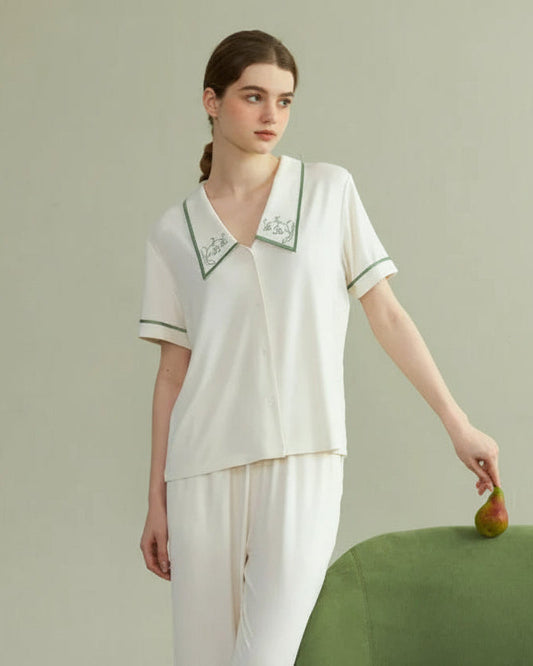 Womens Pajamas Short Sleeve Set Loran