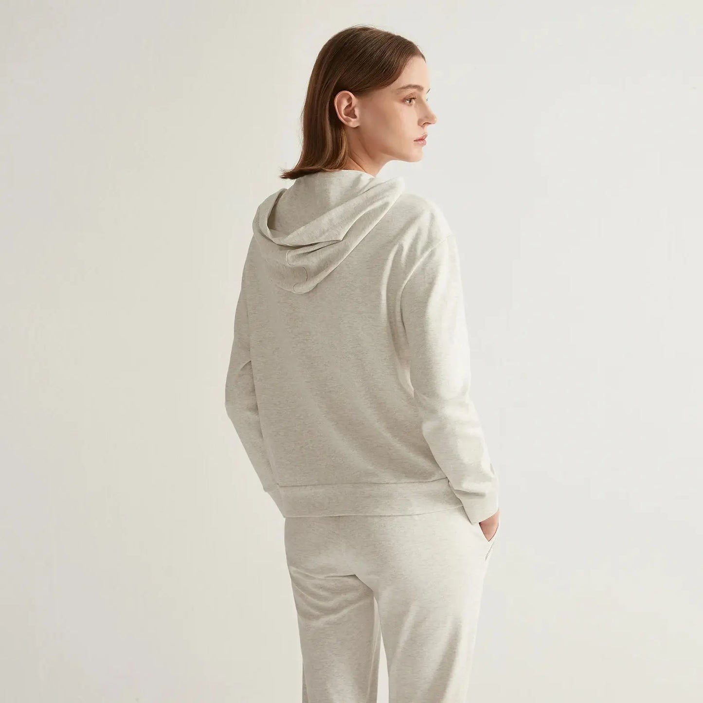 High Quality Cotton Cropped Zip Hoodie for Women - Loran