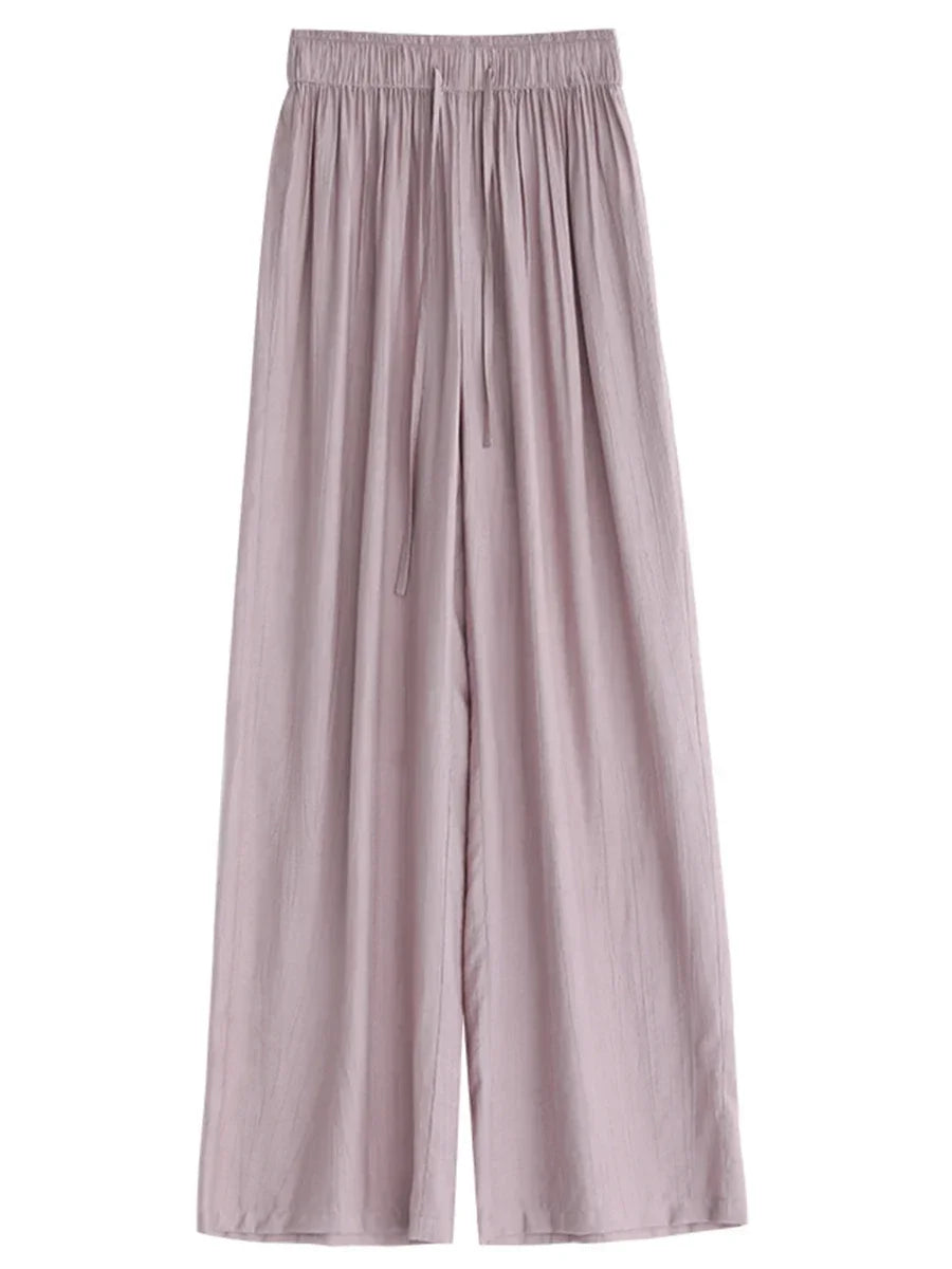 High-Waisted Wide Leg Pants Loose Casual Trousers Loran