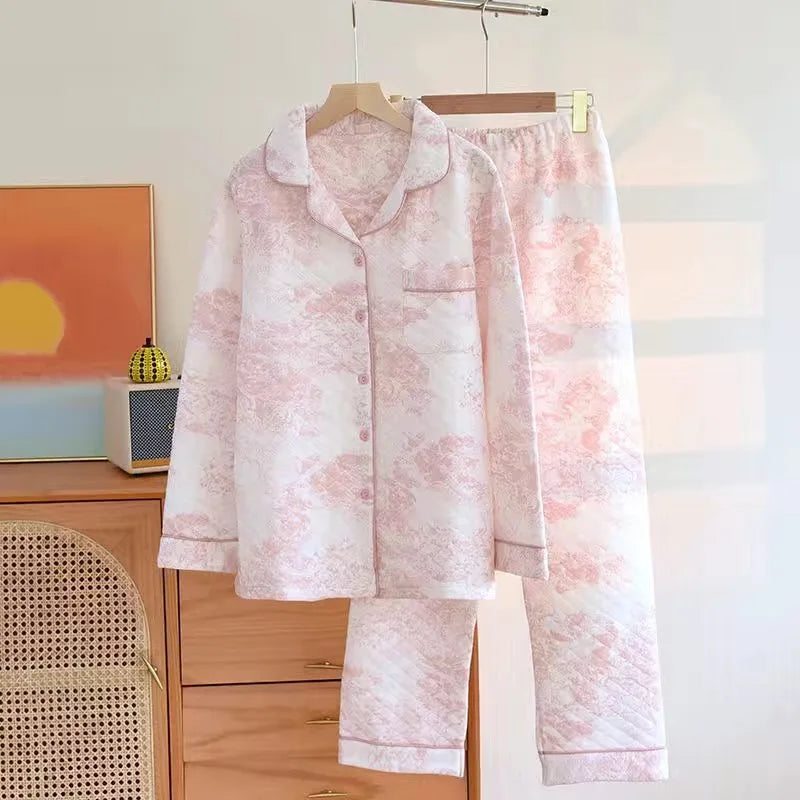 Women's Warm Winter Pajamas Set