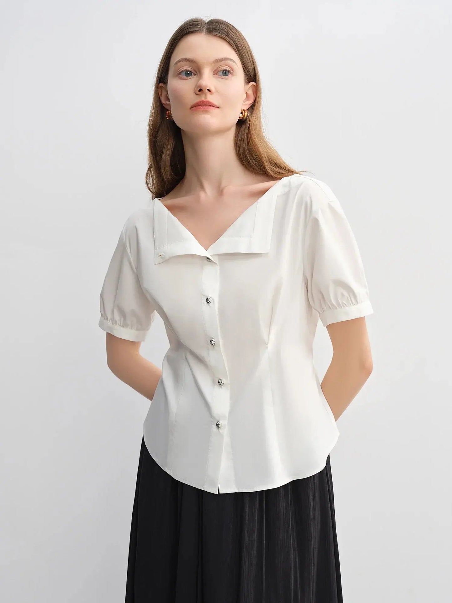 Simple Solid Strapless Summer Top - Loran