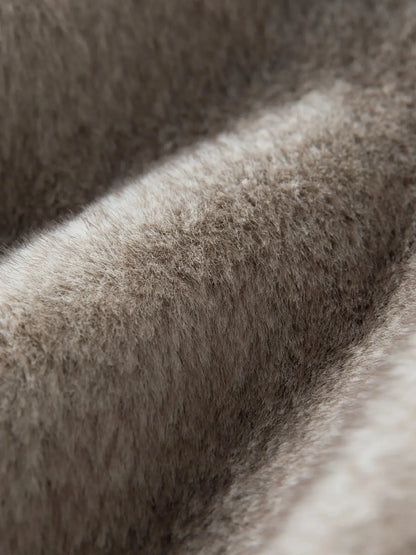 Elegant Plus Size Faux Mink Coat - Loran