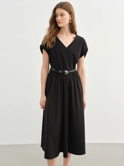 Elegant Plus Size Double-Layer Dress Summer Office Wear Loran