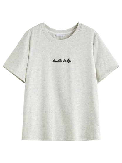 Plus-Size Contrast Letter Tee LORAN STORE