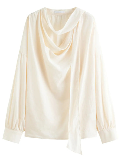 Effortlessly Elegant Loose Fit Autumn Top - Loran