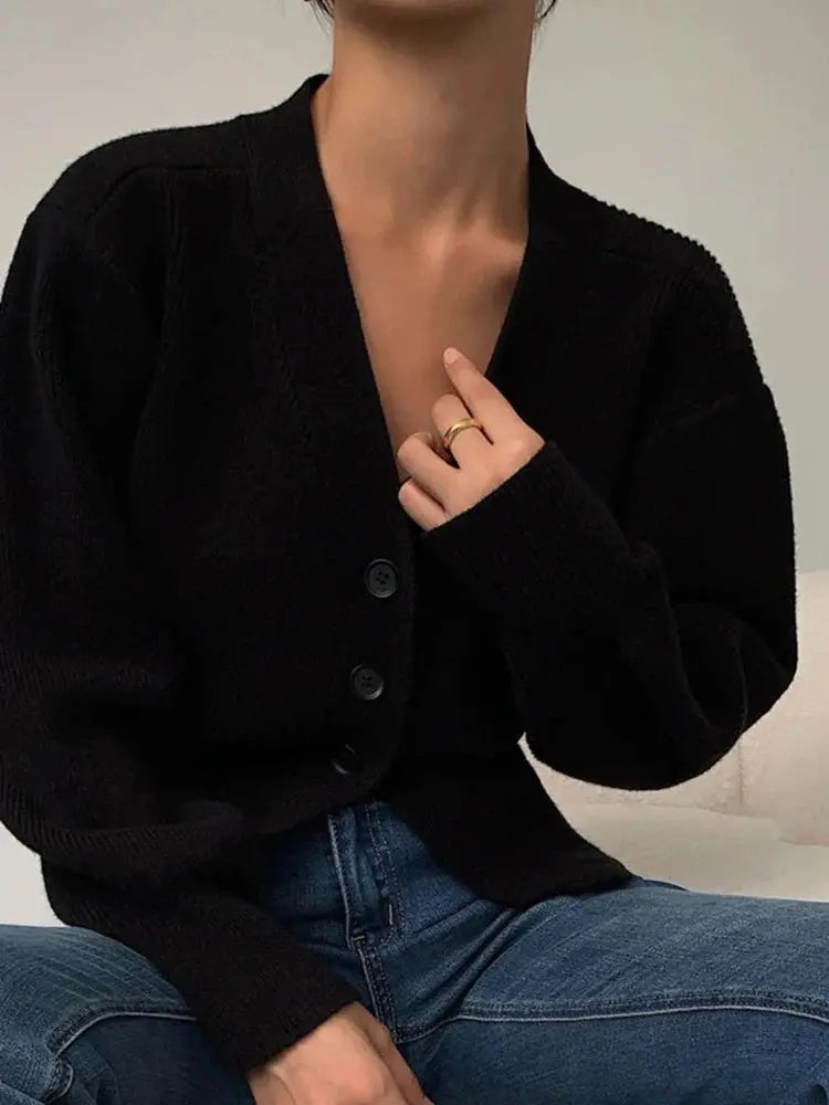 Women's V-Neck Long Sleeve Sweater - Loran