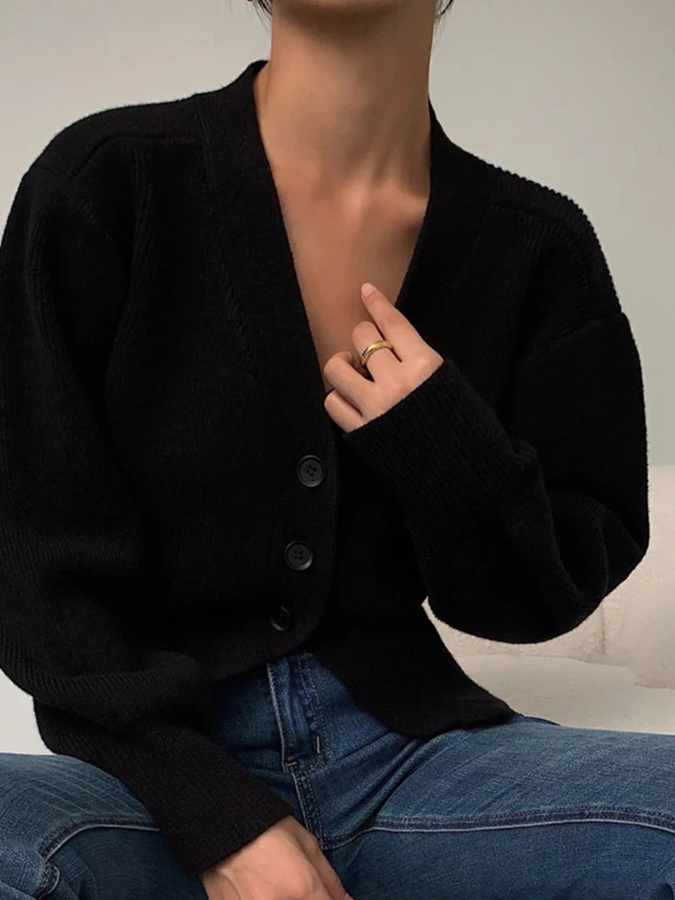 Women's V-Neck Long Sleeve Sweater