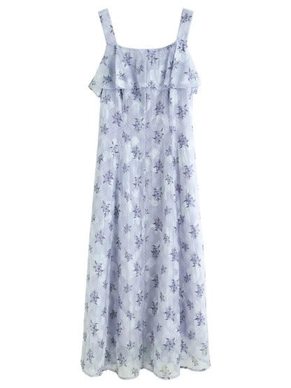 Slim-Fit French Rose Summer Dress - Loran