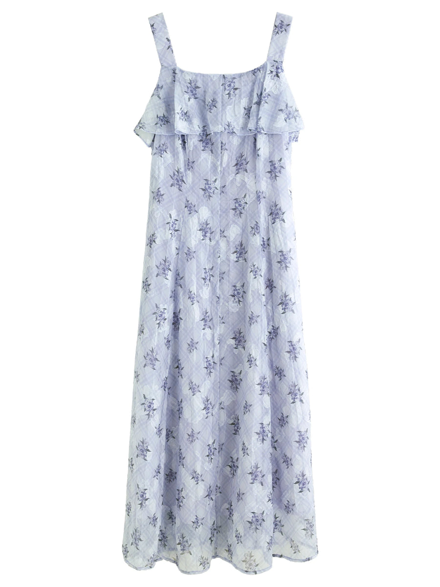 Slim-Fit French Rose Summer Dress