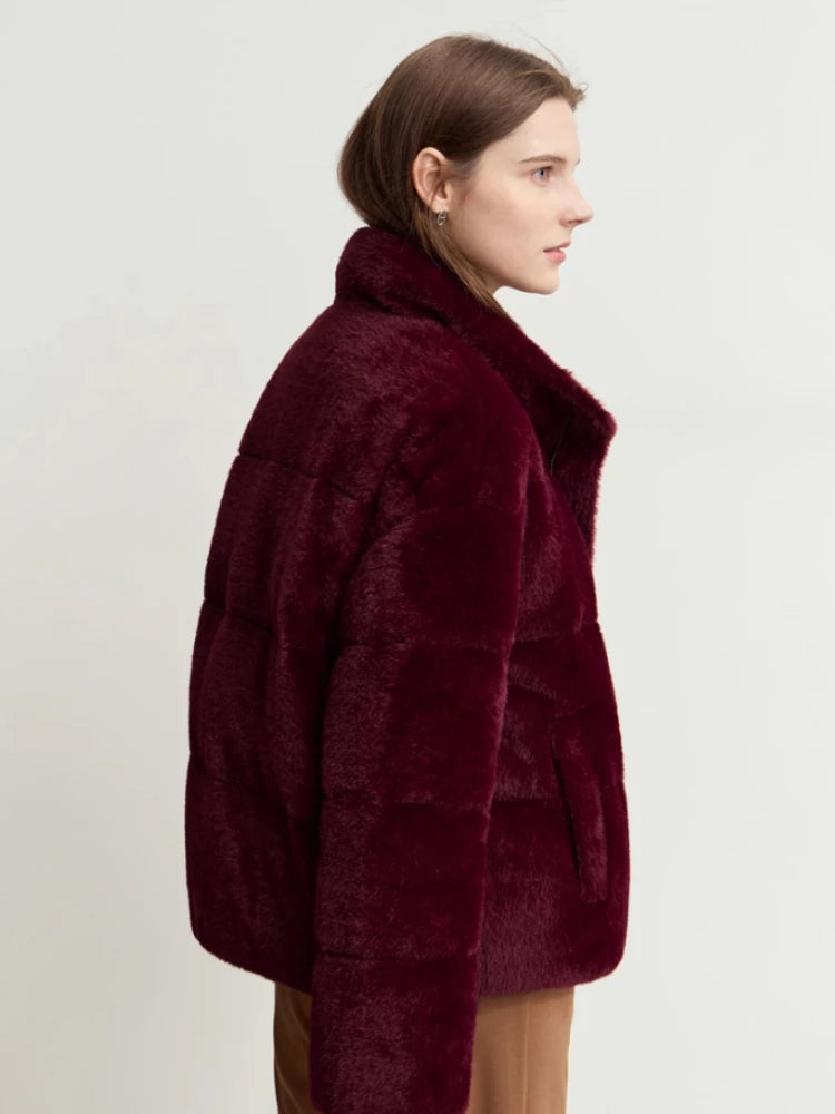 Women's Warm Minimalist Down Jacket - Thick, Loose Fit