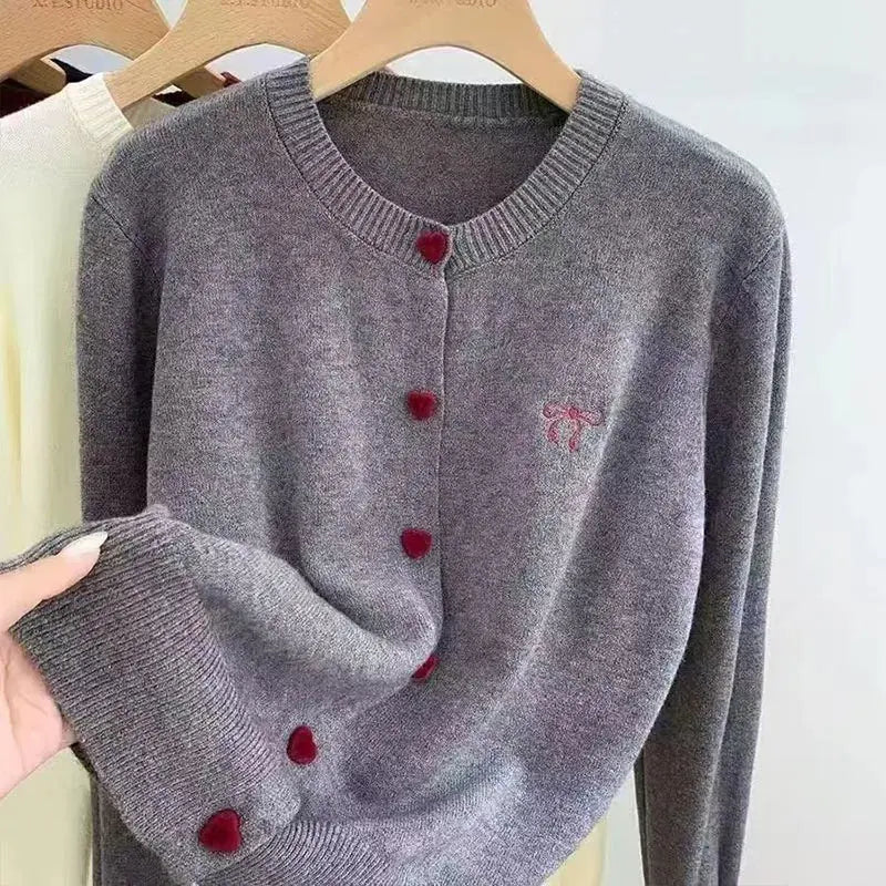 Vintage Love Button Knit Cardigan - Loran