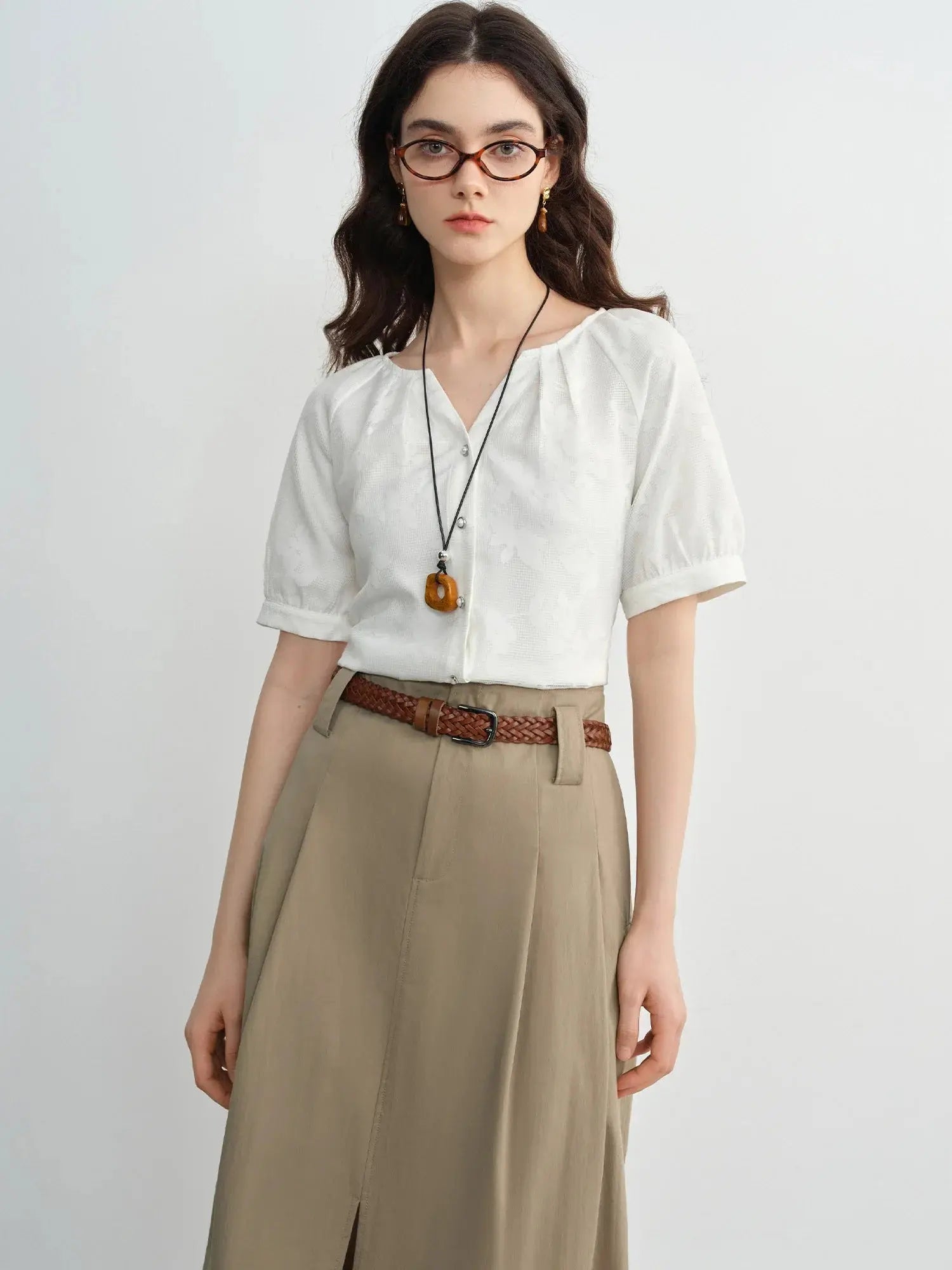 Breathable Cotton Blend Top for Chic Summer Office Wear - Loran